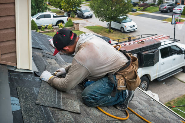 Professional Gutter Repair And Installation technician working in Pleasantville, IA